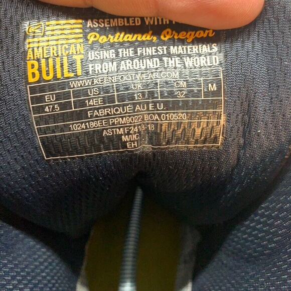 KEEN Dover 8” Men’s Utility Dark Earth/Black Work & Safety Boot Size 14(2E) Wide main image 5